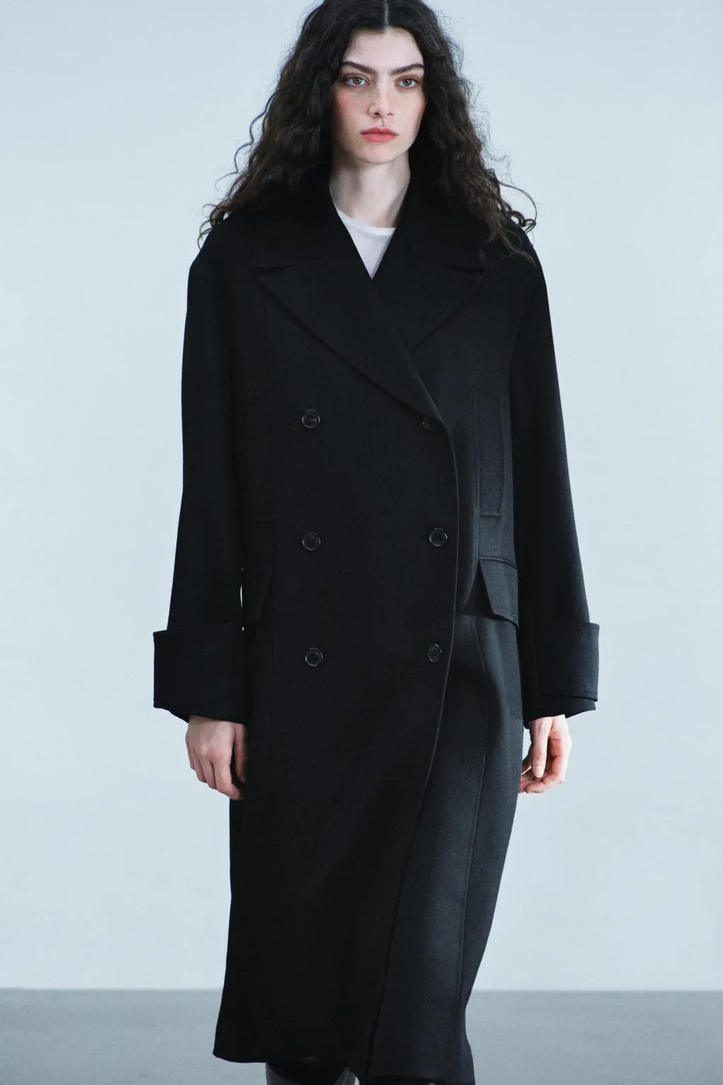 Voluminous Belted Wool Coat
