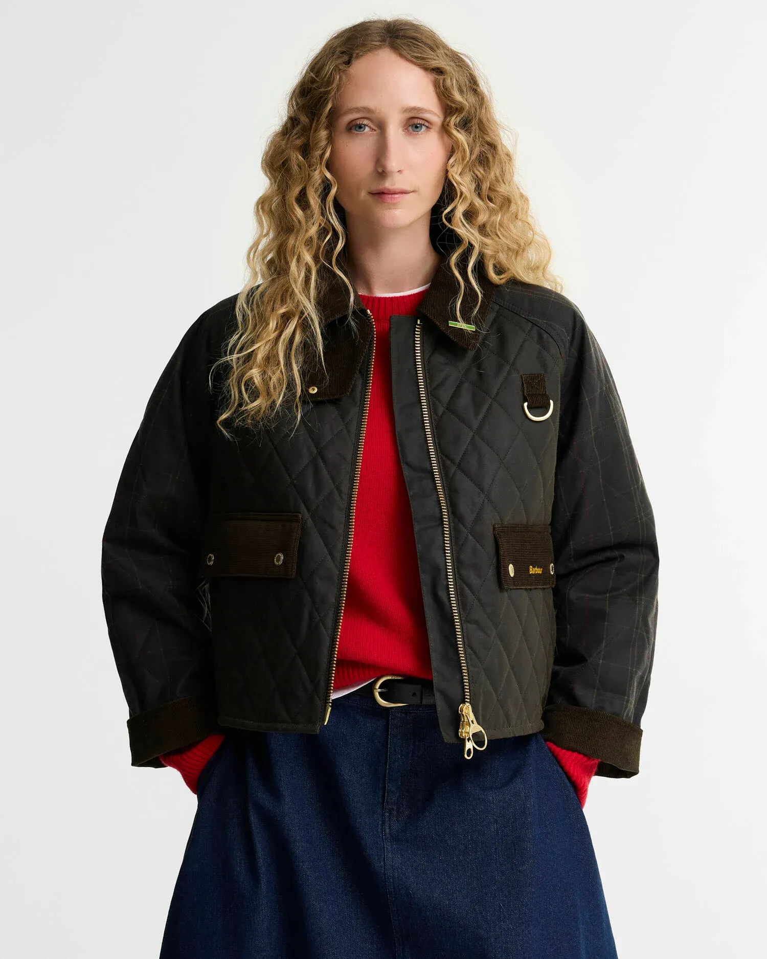 Chest-pocket suede jacket