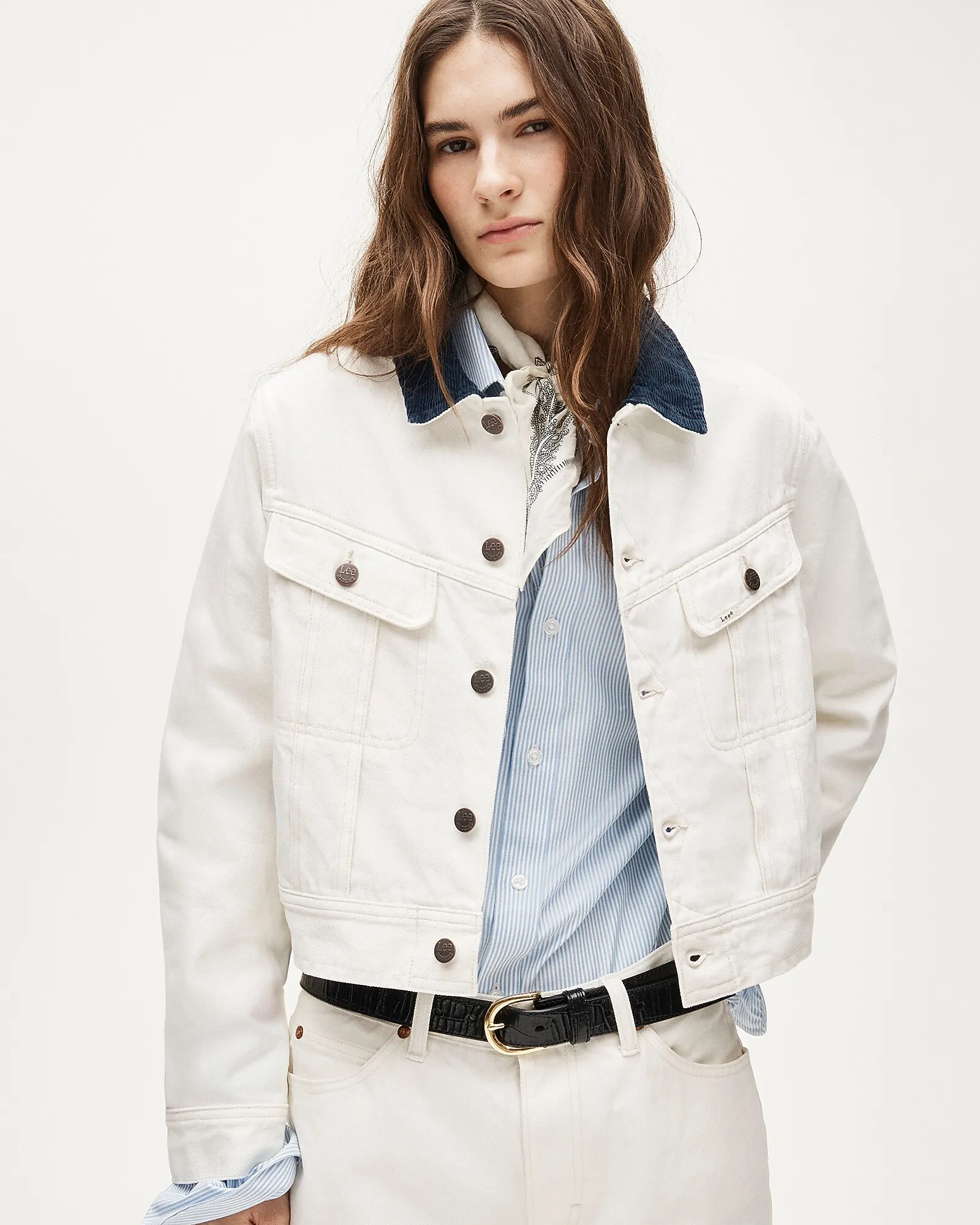Chest-pocket suede jacket