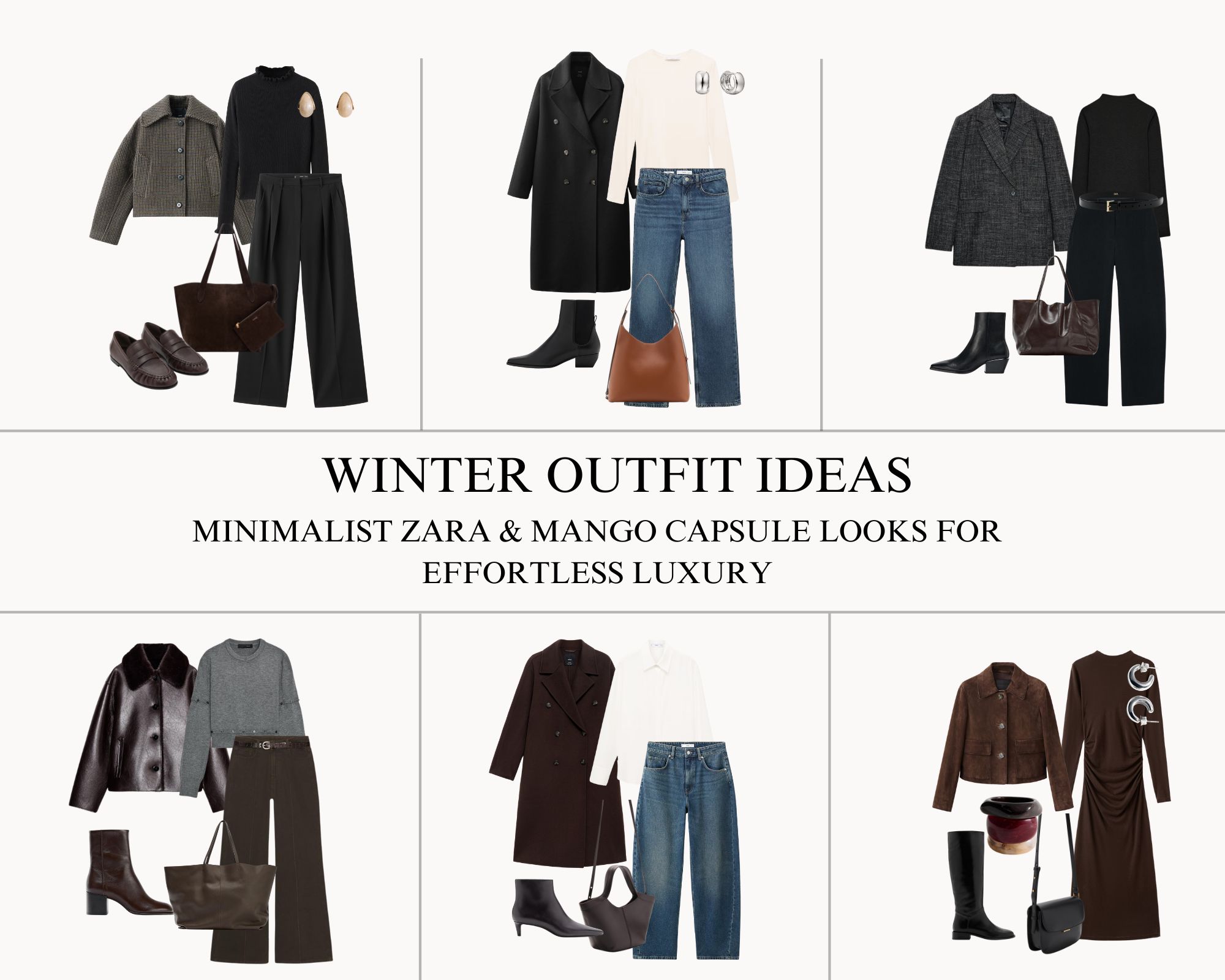 Winter Outfit Ideas 2025: Minimalist Zara & Mango Capsule Looks for Effortless Luxury